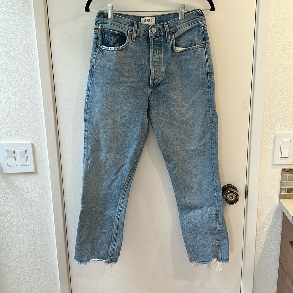Agolde Riley High Rise Straight Cropped - Size 27